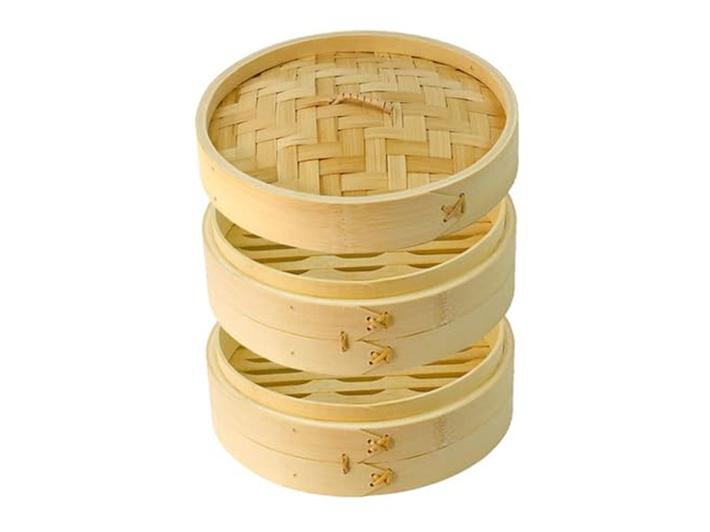 Chinesischer Dim Sum Bambus-Dämpfkorb