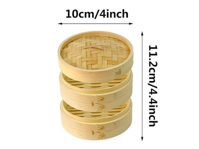 Chinesischer Dim Sum Bambus-Dämpfkorb