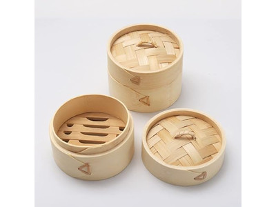 Chinesischer Dim Sum Bambus-Dämpfkorb