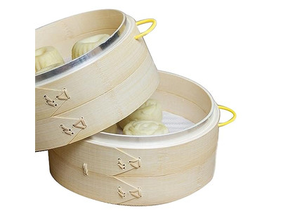 Topf-Set Schrank Wurst Bambus-Dämpfkorb