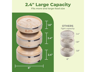Meeresfrüchte Dimsum Dämpfer Bambus-Dämpfkorb