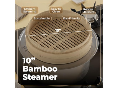 Streamer Holz-Dämpfer Bambus-Dämpfkorb