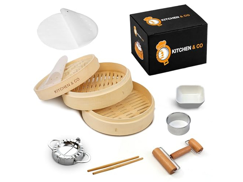 Breites Ei Wok Rost Holz Topf Bambus-Dämpfkorb